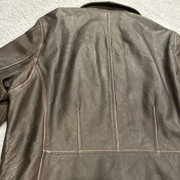 Columbia Sportswear Brown Leather Jacket Mens Large 100% Leather Outershell - Picture 9 of 12